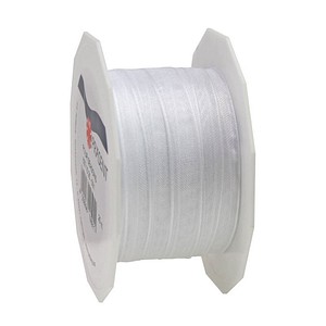 Image PRÄSENT Geschenkband Four Seasons seidenmatt weiß 10,0 mm x 25,0 m