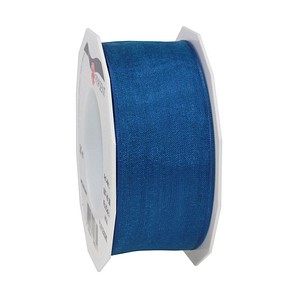 Image PRÄSENT Geschenkband Four Seasons seidenmatt royalblau 40,0 mm x 25,0 m