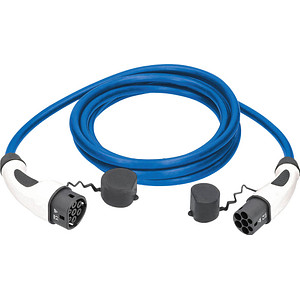 Image as-Schwabe MODE 3 Ladekabel für Elektroautos Typ 2 auf Typ 2 blau 230 V, 16 A, 3,6 KW, 5,0 m