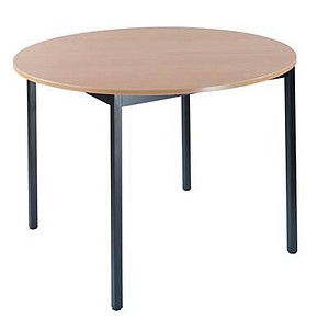 Image SODEMATUB Universaltisch 80ROHN, rund, 800 mm, buche/schwarz