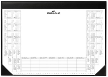 Image DURABLE Schreibunterlage mit Kalenderblock, schwarz mit aufgedrucktem 2-Jahres-