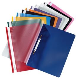 Image HERLITZ Schnellhefter, DIN A4, aus PP-Folie, farbig sortiert Vorderdeckel trans