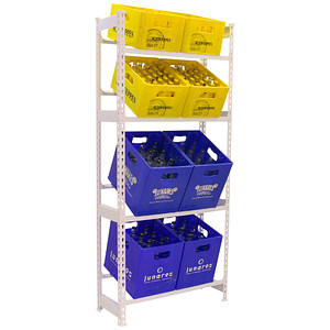 Image Simonrack Getränkekistenregal SIMONBOTTLE 4 8425437087875 weiß 80,0 x 30,0 x 200,0 cm