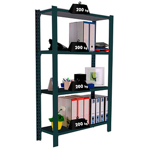 Image Simonrack Schwerlastregal OFFICCLICK 4 8425437103438 anthrazit, silber 90,0 x 30,0 x 150,0 cm