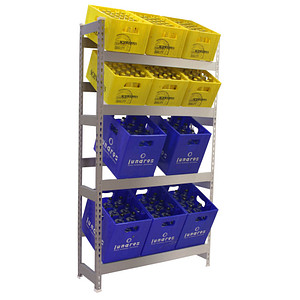 Image Simonrack Getränkekistenregal SIMONBOTTLE 4 8425437119545 silber 100,0 x 30,0 x 200,0 cm