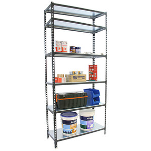 Image Simonrack Schwerlastregal SIMONCLICK MEGAPLUS 6 8425437098895 anthrazit, silber 120,0 x 50,0 x 250,0 cm