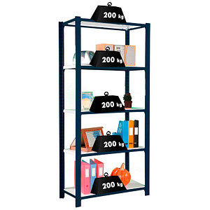 Image Simonrack Schwerlastregal OFFICCLICK 5 8425437103476 anthrazit, weiß 90,0 x 30,0 x 210,0 cm