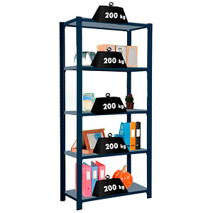 Image Simonrack Schwerlastregal OFFICCLICK 5 8425437103520 anthrazit, silber 90,0 x 40,0 x 210,0 cm