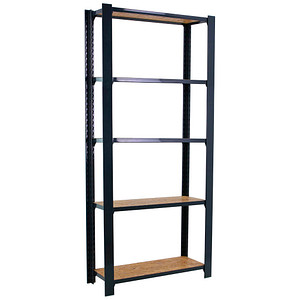 Image Simonrack Schwerlastregal OFFICLICK 5 8425437127717 anthrazit, braun 80,0 x 30,0 x 210,0 cm