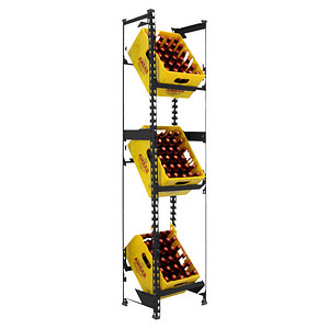 Image Simonrack Getränkekistenregal SIMONBOTTLE 3 8425437129629 anthrazit 40,0 x 30,0 x 180,0 cm