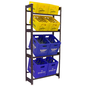 Image Simonrack Getränkekistenregal SIMONBOTTLE 4 8425437129698 anthrazit 80,0 x 30,0 x 200,0 cm