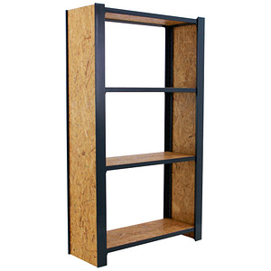 Image Simonrack Schwerlastregal OFFICLICK 4 8425437127779 anthrazit, braun 80,0 x 30,0 x 150,0 cm