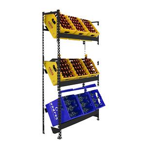 Image Simonrack Getränkekistenregal SIMONBOTTLE 3 8425437129612 anthrazit 100,0 x 30,0 x 180,0 cm