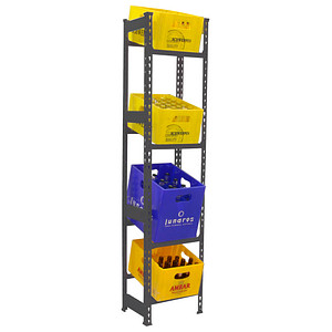 Image Simonrack Getränkekistenregal SIMONBOTTLE 4 8425437129681 anthrazit 40,0 x 30,0 x 200,0 cm