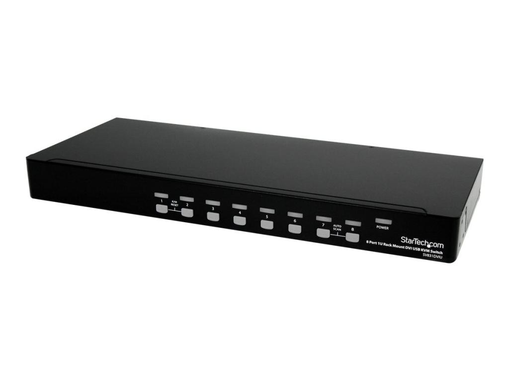 Image STARTECH.COM 8 Port 1HE DVI USB KVM Switch - 8-fach DVI-I / USB-B Umschalter zu