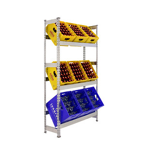 Image Simonrack Getränkekistenregal SIMONBOTTLE 3 8435104962664 silber 100,0 x 30,0 x 180,0 cm