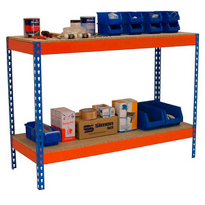 Image Simonrack Werkbank SIMONWORK BASIC 2 orange, blau 120,0 x 60,0 x 90,0 cm