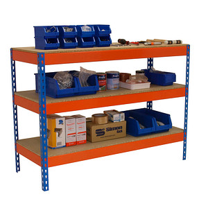Image Simonrack Werkbank SIMONWORK BASIC 3 orange, blau 150,0 x 75,0 x 90,0 cm