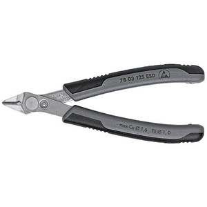 Image KNIPEX Super Knips® ESD/64 HRC + Drahtklemme 78 61 125 Elektronik-Seitenschneider