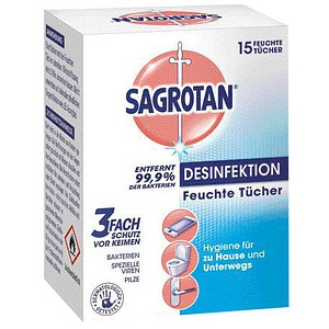 Image SAGROTAN® Desinfektionstücher 15 Tücher