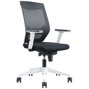 Image rocada Bürostuhl, 908W-4 Stoff schwarz, Gestell weiß