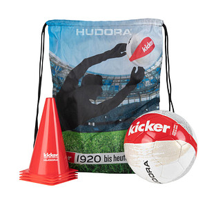 Image HUDORA® Fußball-Set KICKER EDITION weiß/rot