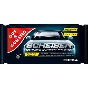 Image GUT&GÜNSTIG feuchte Reinigungstücher Scheiben, 30 Tücher