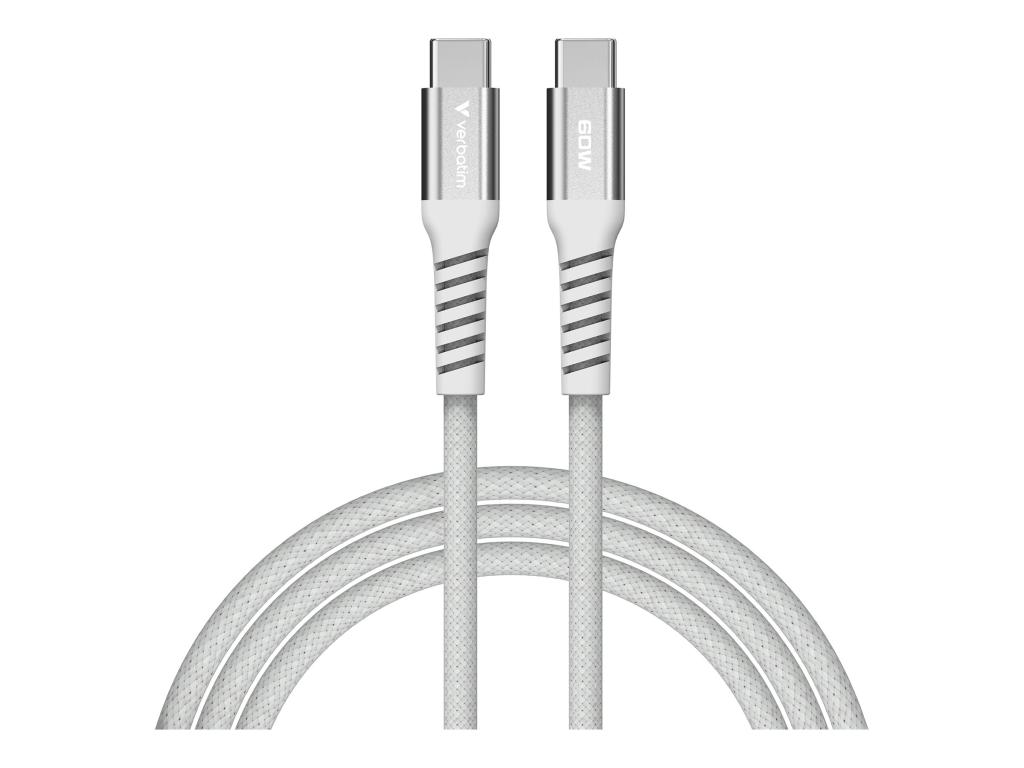 Image VERBATIM SyncundCharge 60W 120cm USB-C/USB-C Magnetic grau  31850 (31850)