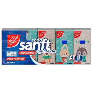 Image GUT&GÜNSTIG Taschentücher sanft weich & sicher - Designedition, 15x 10 Tücher