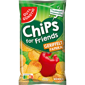 Image GUT&GÜNSTIG Paprika geriffelt Chips 200,0 g
