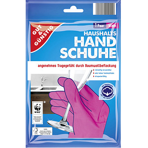 Image GUT&GÜNSTIG unisex Einmalhandschuhe rosa Größe S 1 St.