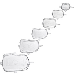 Image 6 WESTMARK Frischhaltedeckel-Set Silikon Square transparent