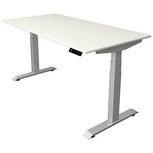 Image Kerkmann Move 4 elektrisch höhenverstellbarer Schreibtisch weiß rechteckig, T-Fuß-Gestell silber 160,0 x 80,0 cm