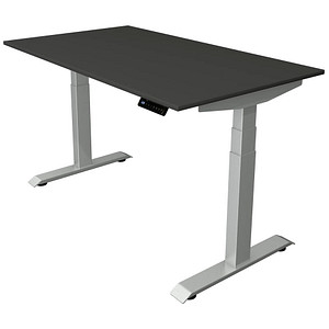 Image Kerkmann Move 4 elektrisch höhenverstellbarer Schreibtisch anthrazit rechteckig, T-Fuß-Gestell silber 140,0 x 80,0 cm