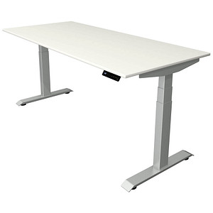 Image Kerkmann Move 4 elektrisch höhenverstellbarer Schreibtisch weiß rechteckig, T-Fuß-Gestell silber 180,0 x 80,0 cm