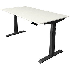 Image Kerkmann Move 4 elektrisch höhenverstellbarer Schreibtisch weiß rechteckig, T-Fuß-Gestell grau 160,0 x 80,0 cm