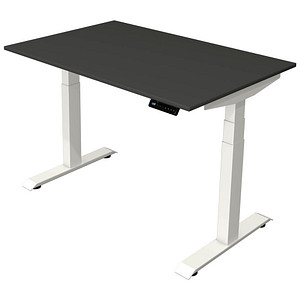 Image Kerkmann Move 4 elektrisch höhenverstellbarer Schreibtisch anthrazit rechteckig, T-Fuß-Gestell weiß 120,0 x 80,0 cm