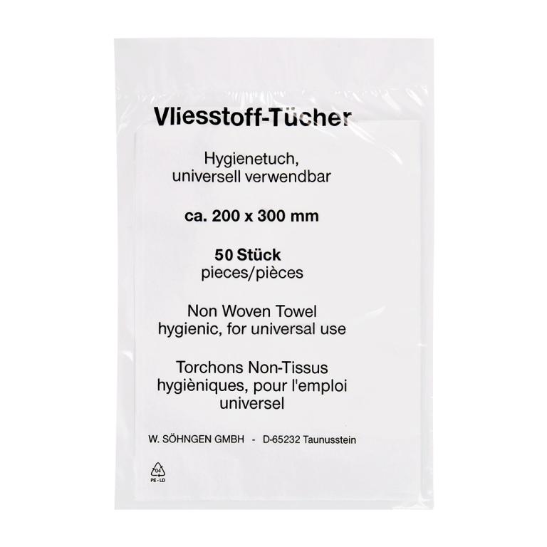 Image Vliesstoff-Tücher 200 x 300 mm | 50 Stück/Pack Hygienetuch, universell verwendbar,  Jetzt 50 Stück statt 10 Stück/Pack