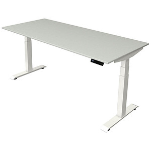 Image Kerkmann Move 4 elektrisch höhenverstellbarer Schreibtisch lichtgrau rechteckig, T-Fuß-Gestell weiß 180,0 x 80,0 cm