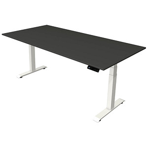Image Kerkmann Move 4 elektrisch höhenverstellbarer Schreibtisch anthrazit rechteckig, T-Fuß-Gestell weiß 200,0 x 100,0 cm