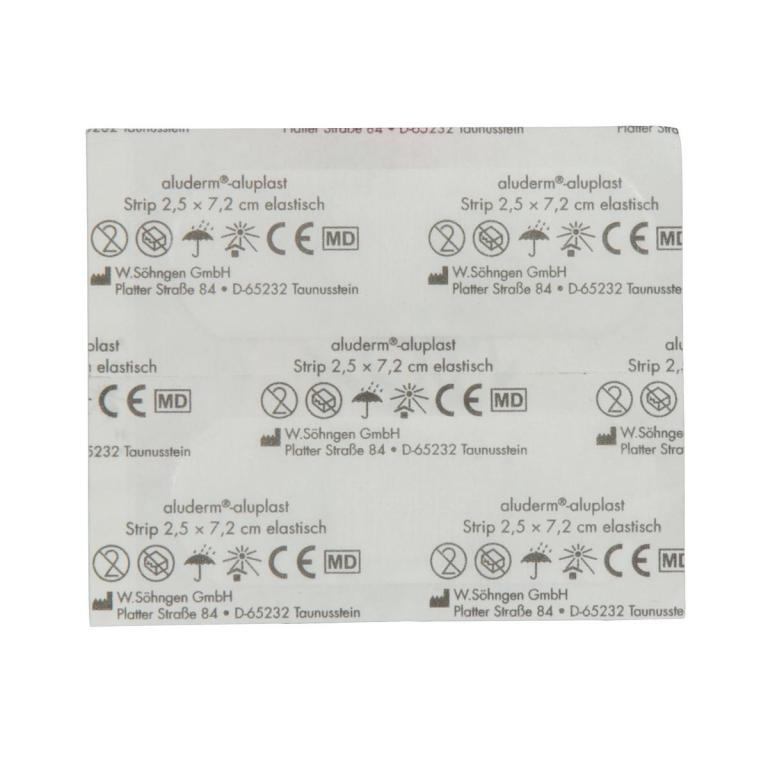 Image aluderm® -aluplast elastisch, 2,5 x 7,2 cm | 50 Stück einzeln eingesiegeltStrip