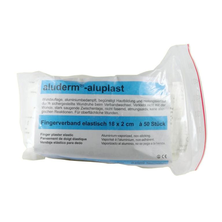 Image aluderm®-aluplast Fingerverband elastisch, 18 x 2 cm | 50 Stück 