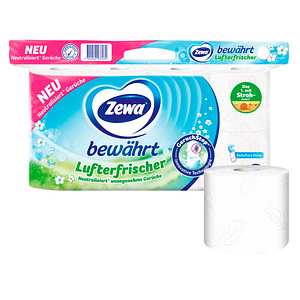 Image Zewa Toilettenpapier bewährt Lufterfrischer 3-lagig 8 Rollen