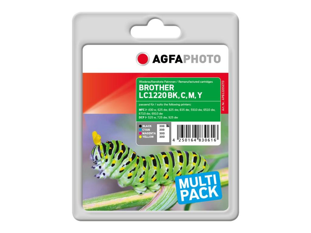 Image AGFAPHOTO Multi pack 4er Pack Schwarz, Gelb, Cyan, Magenta Tintenpatrone