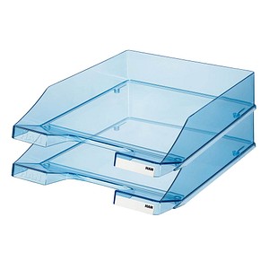 Image AKTION: 2 HAN Briefablagen C4 blau-transparent