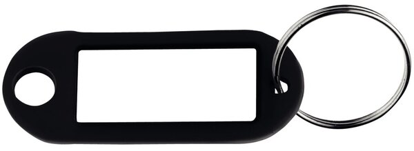 Image Schlüsselanhänger, schwarz mit beschriftbaren Etiketten