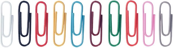 Image Briefklammern farblich sortiert, 26mm, rund, kunststoffüberzogen.