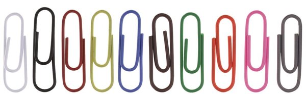 Image Briefklammern farblich sortiert, 26mm, rund, kunststoffüberzogen