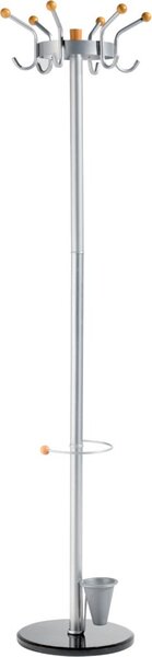 Image Standgarderobe, Metall, silber pulverbeschichtet, 6 Haken,