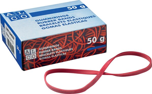 Image Gummibänder, 200x6mm, 50g, rot 